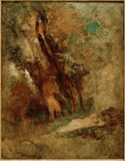 Waldlandschaft 作： Arnold Böcklin